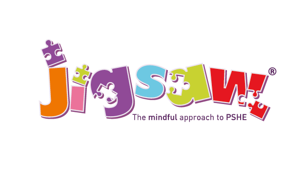 Jigsaw PSHE 3 11 Logo, Purple Text