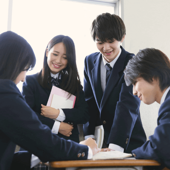 A group of Asian students together