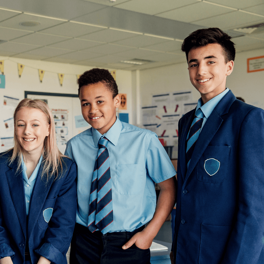 Group of pupils standing together