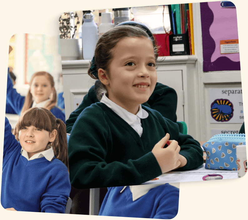 Montage showing a series of children