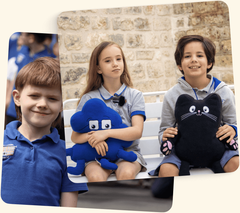 Montage showing a series of children