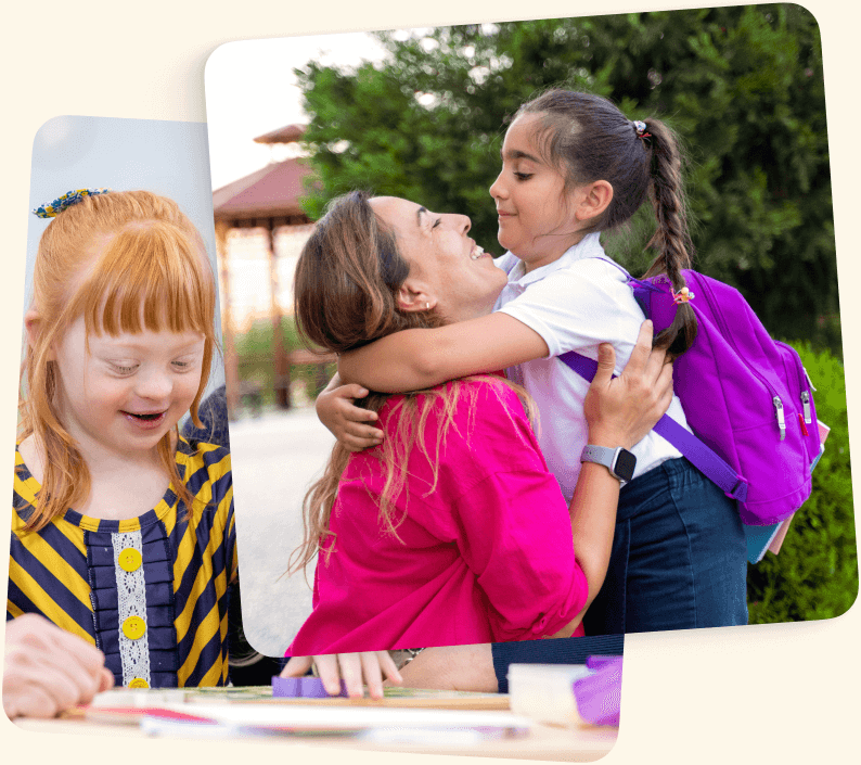 Montage showing a series of children