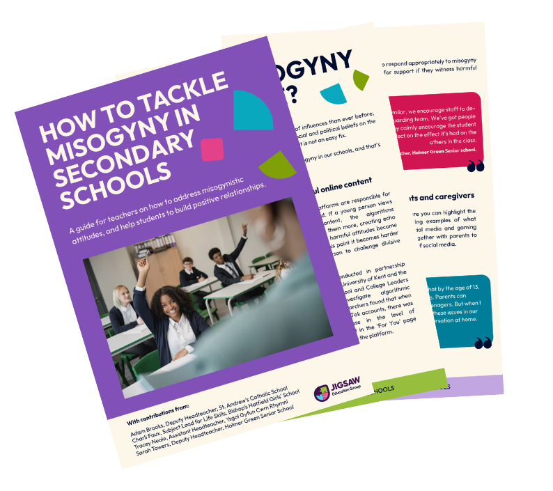 Guide on addressing misogyny in schools.